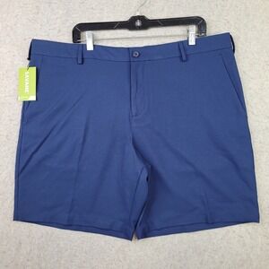 Savane Golf Chino‎ Shorts Mens 40 Navy Blue 8" Inseam Performance NEW